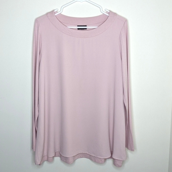 J. Jill Work wear Collection Pink Long Sleeve Overlay Shirt M - Picture 1 of 6